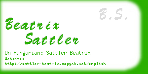 beatrix sattler business card